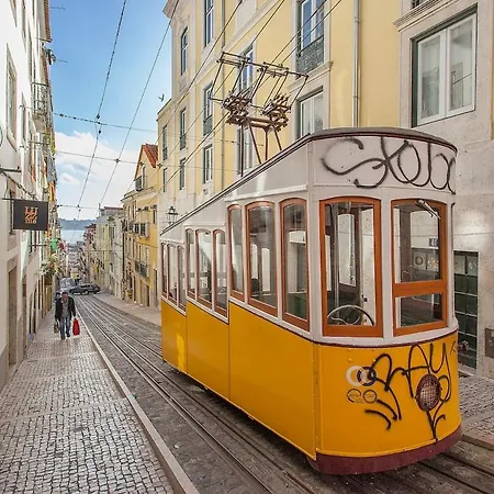 Daire Terrace At Typical Bica And Chiado